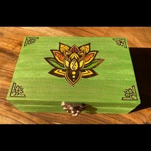 Small hand painted mandala flower box